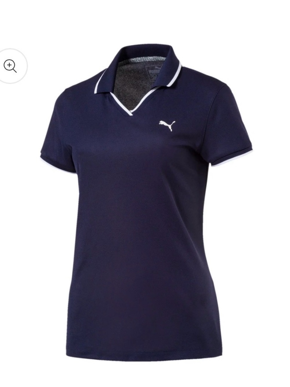 Puma Women's Navy Polo with White Trim